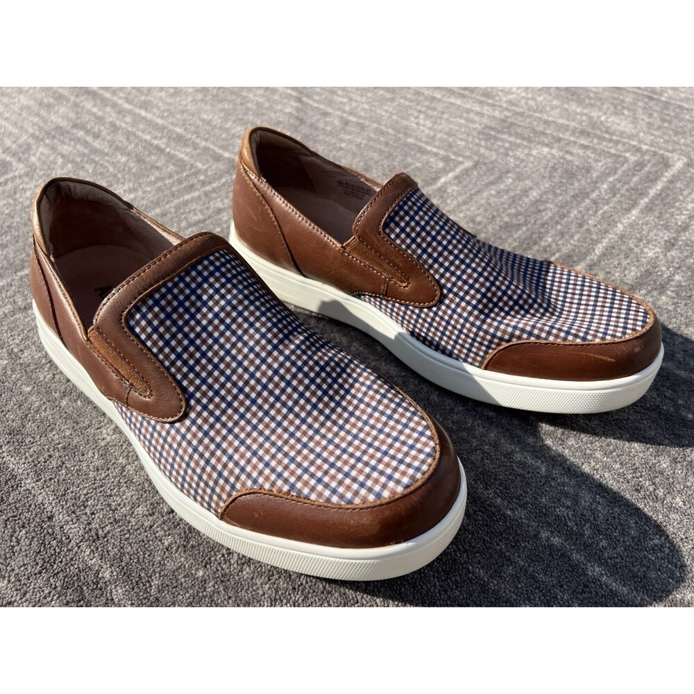 Alegria Men’s Brown Slip-On Bender Casual Shoes 9240 Tan/Plaid Size 11
